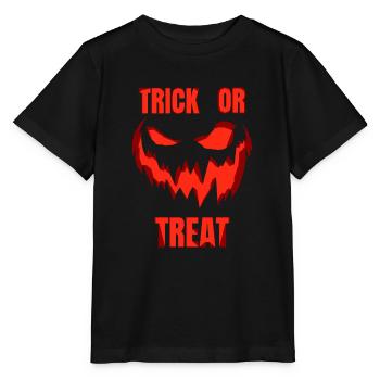 trick or treat - Creepy pumpkin - Halloween - Stanley/Stella MINI CREATOR Kids’ T-Shirt - black - Front - Mikhail (115cm)