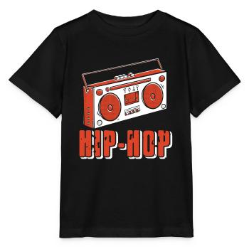 Retro HIP-HOP Boom Box Design For Hip Hop Lovers - Stanley/Stella MINI CREATOR Kids’ T-Shirt - black - Front - Mikhail (115cm)
