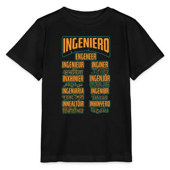 Carrière d’ingénieur linguistique - T-shirt bio MINI CREATOR Stanley/Stella Enfant - noir - Devant - Mikhail (115cm)