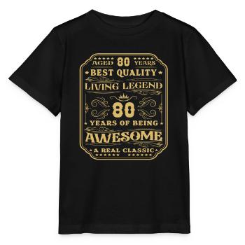 80 Geburtstag 80 Jahre Mann 80 jahre legende 80 - Stanley/Stella Kinder T-Shirt MINI CREATOR  - Schwarz - Vorne - Mikhail (115cm)