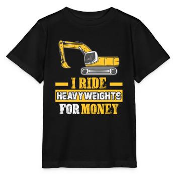 Construction Worker Excavator Job Crew Construction Site - Stanley/Stella MINI CREATOR Kids’ T-Shirt - black - Front - Mikhail (115cm)