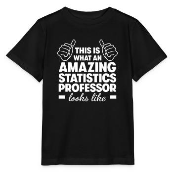 Professeur de statistiques étonnant - T-shirt bio MINI CREATOR Stanley/Stella Enfant - noir - Devant - Mikhail (115cm)