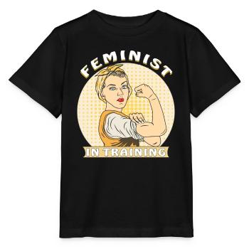 FEMINIST IN TRAINING - Stanley/Stella Kinder T-Shirt MINI CREATOR  - Schwarz - Vorne - Mikhail (115cm)