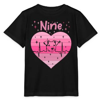 9. Geburtstag Hund Frauchen Mädchen Tochter - Stanley/Stella Kinder T-Shirt MINI CREATOR  - Schwarz - Vorne - Mikhail (115cm)