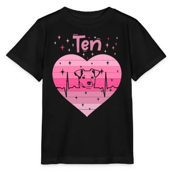 10. Geburtstag Hund Frauchen Mädchen Tochter - Stanley/Stella Kinder T-Shirt MINI CREATOR  - Schwarz - Vorne - Mikhail (115cm)