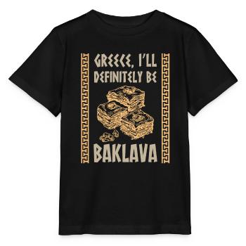 Griechische Mythologie und Griechisches Essen - Stanley/Stella Kinder T-Shirt MINI CREATOR  - Schwarz - Vorne - Mikhail (115cm)