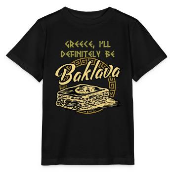 Griechische Mythologie und Griechisches Essen - Stanley/Stella Kinder T-Shirt MINI CREATOR  - Schwarz - Vorne - Mikhail (115cm)