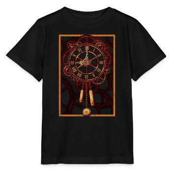 Steampunk Wall Clock Gears - T-shirt bio MINI CREATOR Stanley/Stella Enfant - noir - Devant - Mikhail (115cm)