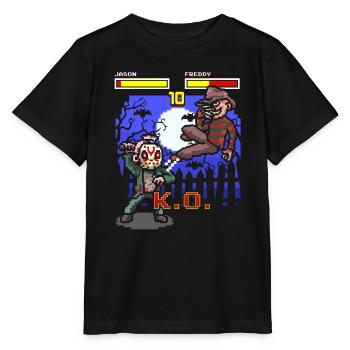 Halloween Gamer Arcade Fight Jason Freddy - Stanley/Stella MINI CREATOR Kids’ T-Shirt - black - Front - Mikhail (115cm)