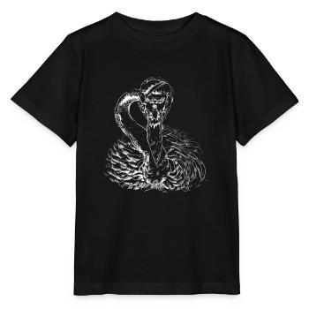 Flamingo Augenklappe - Vogel Pirat Flamingos - Stanley/Stella Kinder T-Shirt MINI CREATOR  - Schwarz - Vorne - Mikhail (115cm)