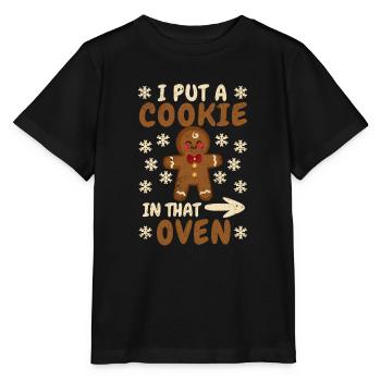 Pregnancy Announcement Baby Xmas I have a - Stanley/Stella MINI CREATOR Kids’ T-Shirt - black - Front - Mikhail (115cm)