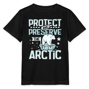 Protect and preserve the arctic - Stanley/Stella MINI CREATOR Kids’ T-Shirt - black - Front - Mikhail (115cm)