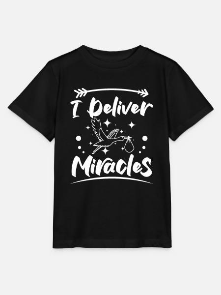 I deliver miracles - Stanley/Stella Kinder T-Shirt MINI CREATOR  - Schwarz
