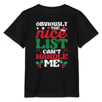 Xmas Santa Weihnachten Offensichtlich kann die - Stanley/Stella Kinder T-Shirt MINI CREATOR  - Schwarz - Vorne - Mikhail (115cm)