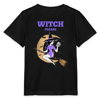 WITCH PLEASE Design pour *Halloween* - T-shirt bio MINI CREATOR Stanley/Stella Enfant - noir - Devant - Mikhail (115cm)