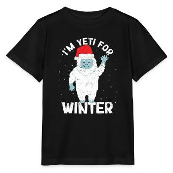 Je suis Yeti pour la neige blanche de Noël d’hiver - T-shirt bio MINI CREATOR Stanley/Stella Enfant - noir - Devant - Mikhail (115cm)
