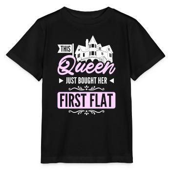 Cette reine vient d’acheter son premier appartement - T-shirt bio MINI CREATOR Stanley/Stella Enfant - noir - Devant - Mikhail (115cm)
