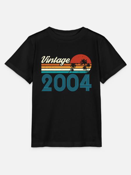 Vintage 2004 Vintage Birthday Retro Vintage - Stanley/Stella MINI CREATOR Kids’ T-Shirt - black