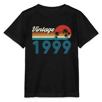 Vintage 1999 Vintage Birthday Retro Vintage - Stanley/Stella MINI CREATOR Kids’ T-Shirt - black - Front - Mikhail (115cm)