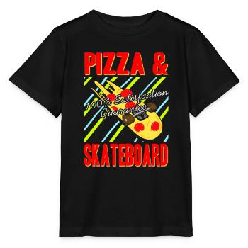 Pizza & Skateboard 100% Satisfaction Guarantee - Stanley/Stella MINI CREATOR Kids’ T-Shirt - black - Front - Mikhail (115cm)