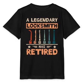 A legendary locksmith has retired - Stanley/Stella Kinder T-Shirt MINI CREATOR  - Schwarz - Vorne - Mikhail (115cm)