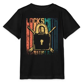 Serrurier Rétro Vintage - T-shirt bio MINI CREATOR Stanley/Stella Enfant - noir - Devant - Mikhail (115cm)