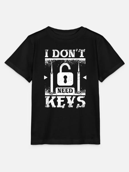 I don't need keys locksmith - Stanley/Stella Kinder T-Shirt MINI CREATOR  - Schwarz