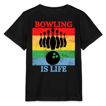 Bowling ist Leben T-Shirt - Stanley/Stella Kinder T-Shirt MINI CREATOR  - Schwarz - Vorne - Mikhail (115cm)