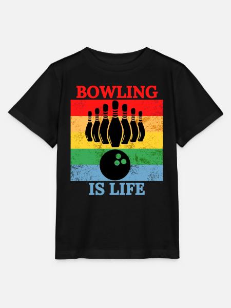 Bowling ist Leben T-Shirt - Stanley/Stella Kinder T-Shirt MINI CREATOR  - Schwarz