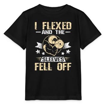J’ai fléchi et les manches sont tombées de - T-shirt bio MINI CREATOR Stanley/Stella Enfant - noir - Devant - Mikhail (115cm)