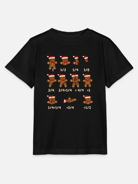 Weihnachten Math Lehrer Bruch Lebkuchen Cookie - Stanley/Stella Kinder T-Shirt MINI CREATOR  - Schwarz
