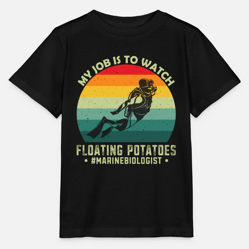 Seekuh Manatee Manti floaty potatoes - Stanley/Stella Kinder T-Shirt MINI CREATOR  - Schwarz