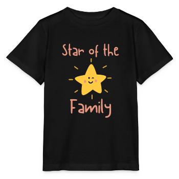Star of the Family kleiner lachender Stern Spaß - Stanley/Stella Kinder T-Shirt MINI CREATOR  - Schwarz - Vorne - Mikhail (115cm)