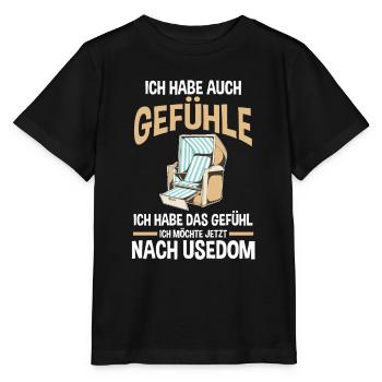 Ostsee Usedom - Stanley/Stella Kinder T-Shirt MINI CREATOR  - Schwarz - Vorne - Mikhail (115cm)