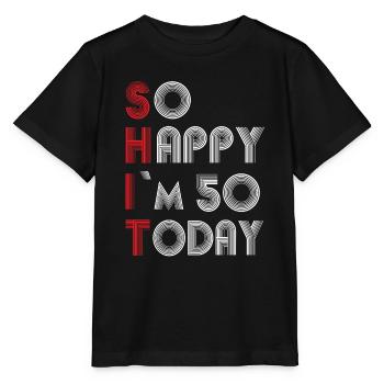 50 Geburtstag - Stanley/Stella Kinder T-Shirt MINI CREATOR  - Schwarz - Vorne - Mikhail (115cm)