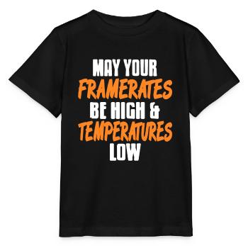 Que vos fréquences d’images soient élevées et que vos températures soient basses - T-shirt bio MINI CREATOR Stanley/Stella Enfant - noir - Devant - Mikhail (115cm)