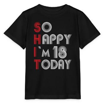 18 Geburtstag - Stanley/Stella Kinder T-Shirt MINI CREATOR  - Schwarz - Vorne - Mikhail (115cm)