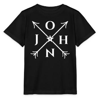John X- Form Motiv John Geschenk - Stanley/Stella Kinder T-Shirt MINI CREATOR  - Schwarz - Vorne - Mikhail (115cm)
