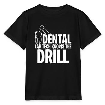 Technicien de laboratoire dentaire Technicien dentaire - T-shirt bio MINI CREATOR Stanley/Stella Enfant - noir - Devant - Mikhail (115cm)