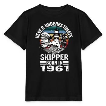 Never Underestimate Skipper né en 1961 - T-shirt bio MINI CREATOR Stanley/Stella Enfant - noir - Devant - Mikhail (115cm)