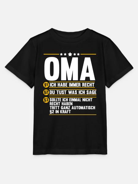 Großmutter Großmama Omi Oma - Stanley/Stella Kinder T-Shirt MINI CREATOR - Schwarz