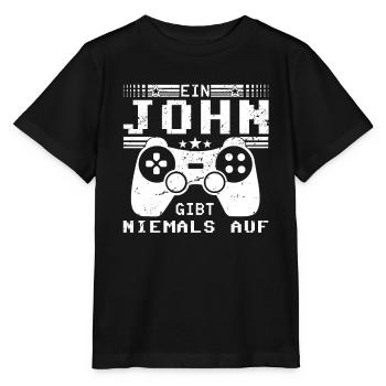JOHN Gaming Konsole PC Gamer Geschenk - Stanley/Stella Kinder T-Shirt MINI CREATOR  - Schwarz - Vorne - Mikhail (115cm)