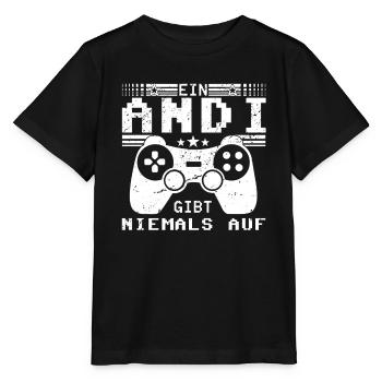 Andi Gaming Konsole PC Gamer Geschenk - Stanley/Stella Kinder T-Shirt MINI CREATOR  - Schwarz - Vorne - Mikhail (115cm)