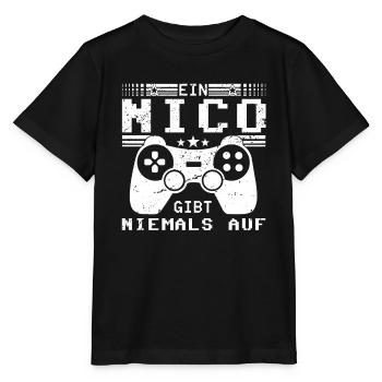 Nico Gaming Konsole PC Gamer Geschenk - Stanley/Stella Kinder T-Shirt MINI CREATOR  - Schwarz - Vorne - Mikhail (115cm)