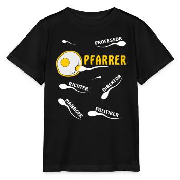 PFARRER - Stanley/Stella Kinder T-Shirt MINI CREATOR  - Schwarz - Vorne - Mikhail (115cm)