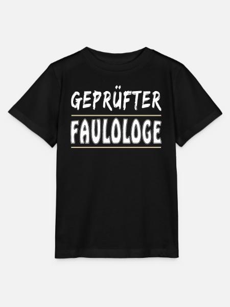 GEPRÜFTER FAULOLOGE - Stanley/Stella Kinder T-Shirt MINI CREATOR  - Schwarz