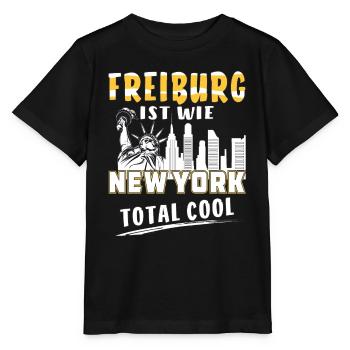 FREIBURG IST WIE NEW YORK - Stanley/Stella Kinder T-Shirt MINI CREATOR  - Schwarz - Vorne - Mikhail (115cm)