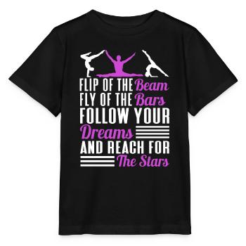 Akrobat Turner Gymnastik Turnen Tumbling - Stanley/Stella Kinder T-Shirt MINI CREATOR  - Schwarz - Vorne - Mikhail (115cm)