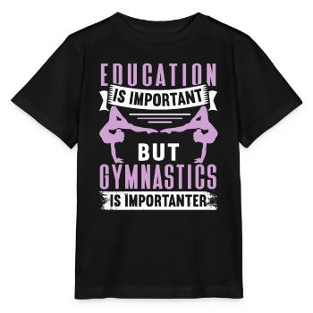 Akrobat Turner Gymnastik Turnen Tumbling - Stanley/Stella Kinder T-Shirt MINI CREATOR  - Schwarz - Vorne - Mikhail (115cm)
