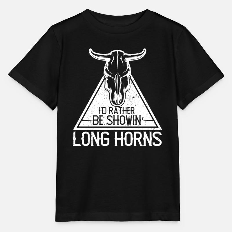 Id Rather Be Shown Horns - Stanley/Stella MINI CREATOR Kids’ T-Shirt - black